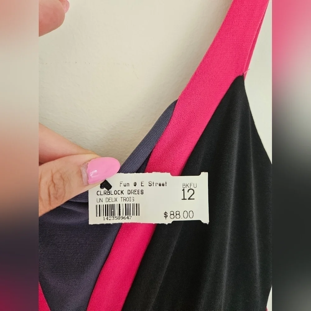 Un Deux Trois Color Block Dress NWT